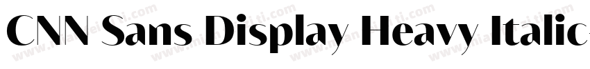 CNN Sans Display Heavy Italic字体转换